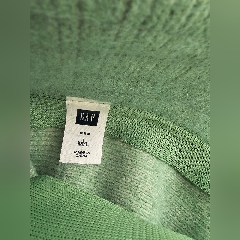 Vintage GAP Sage Green Rabbit Hair Blend Cloche Bucket Hat - Size M/L - Picture 3 of 6